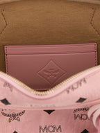 Aren East West Light Pink Coated Canvas Shoulder Bag