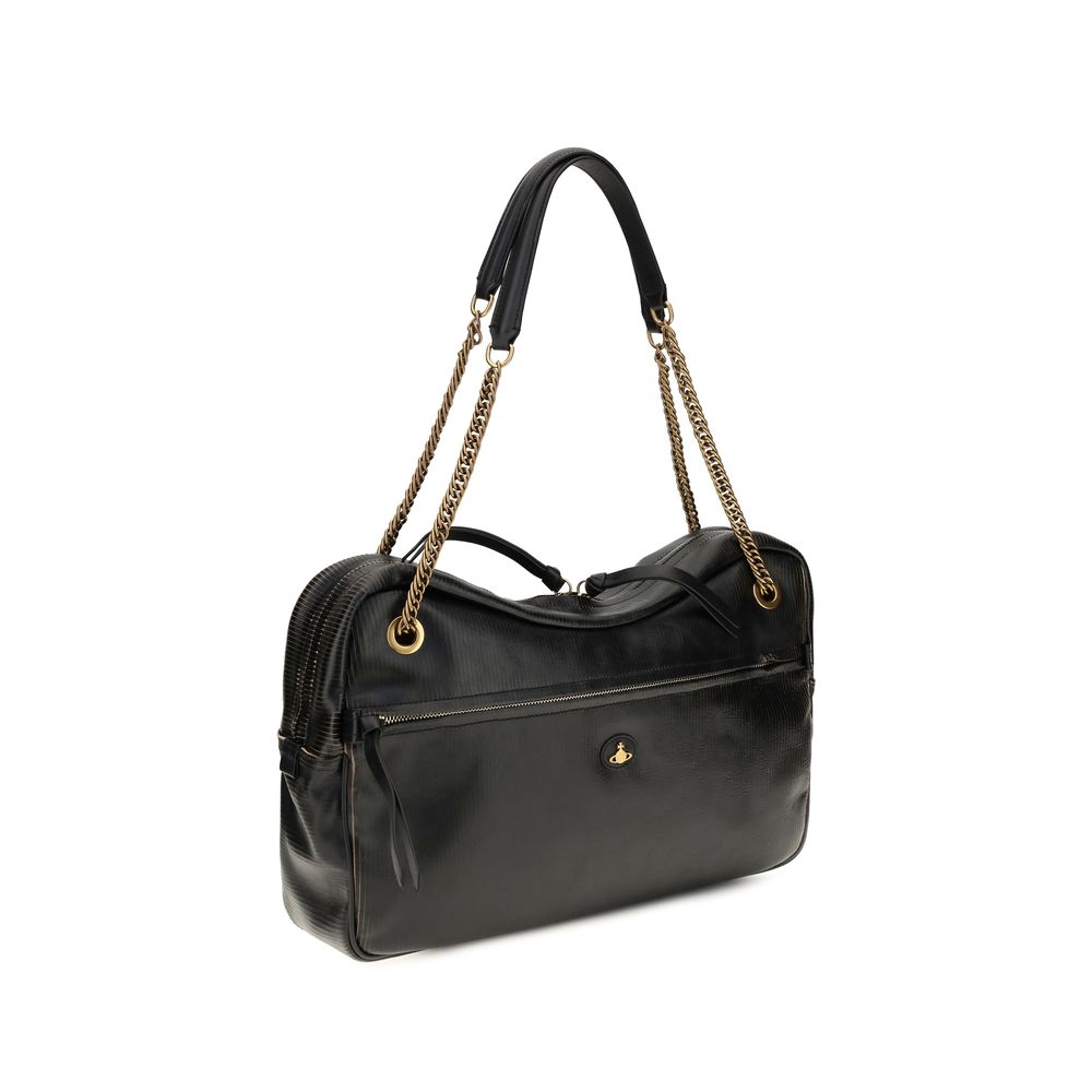 Large Dolce Calf Leather Shoulder Bag