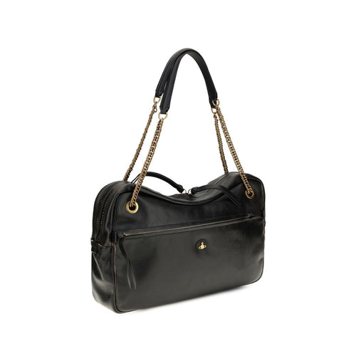 Large Dolce Calf Leather Shoulder Bag