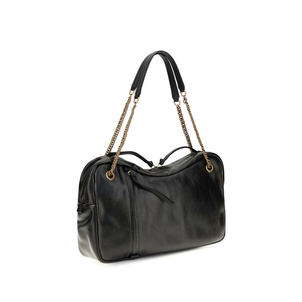 Large Dolce Calf Leather Shoulder Bag