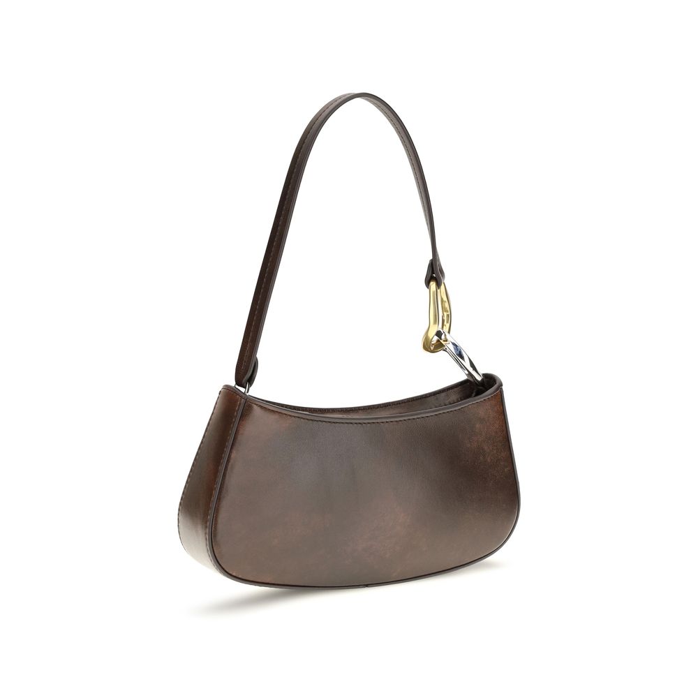 Brown Calf Leather Ollie Shoulder Bag