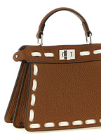 Brown Calfskin Peekaboo ISeeU Handbag
