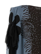 Multicolor Silk Georgette Midi Skirt