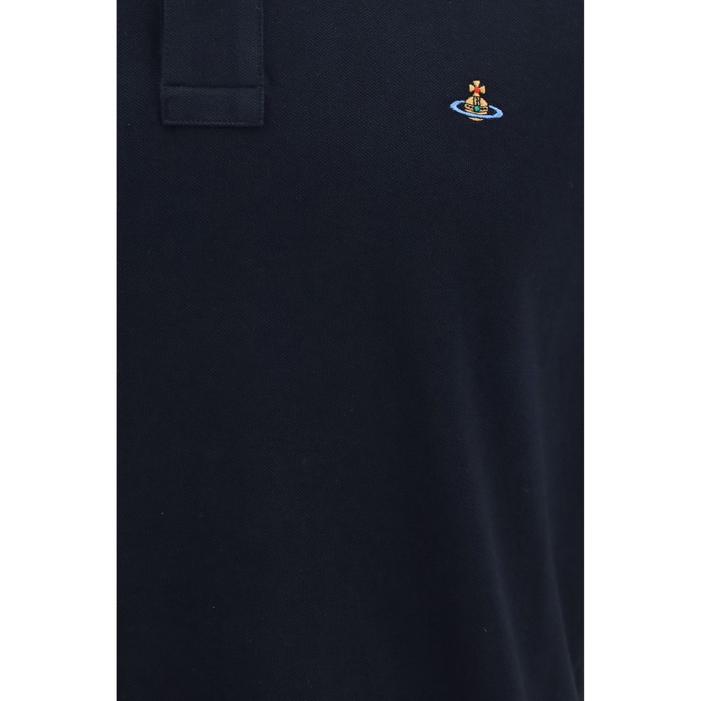 Cotton Polo Shirt with Orb Embroidery