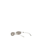 Geometric Oval Silver Metal Sunglasses