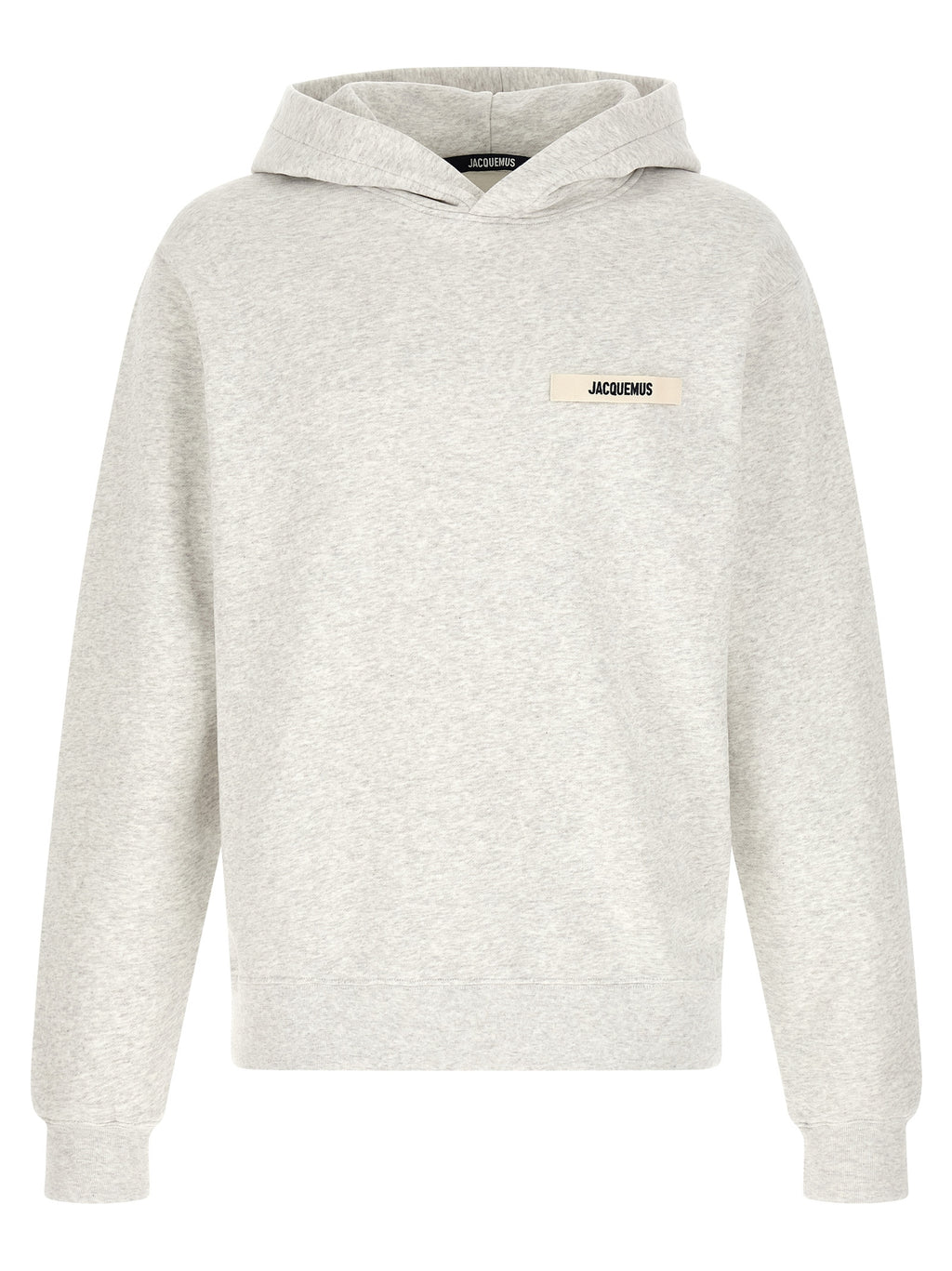Mélange Gray Cotton Hoodie