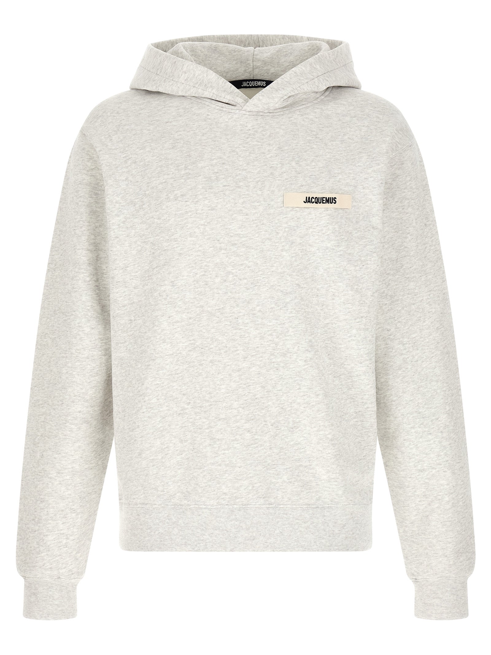 Mélange Gray Cotton Hoodie