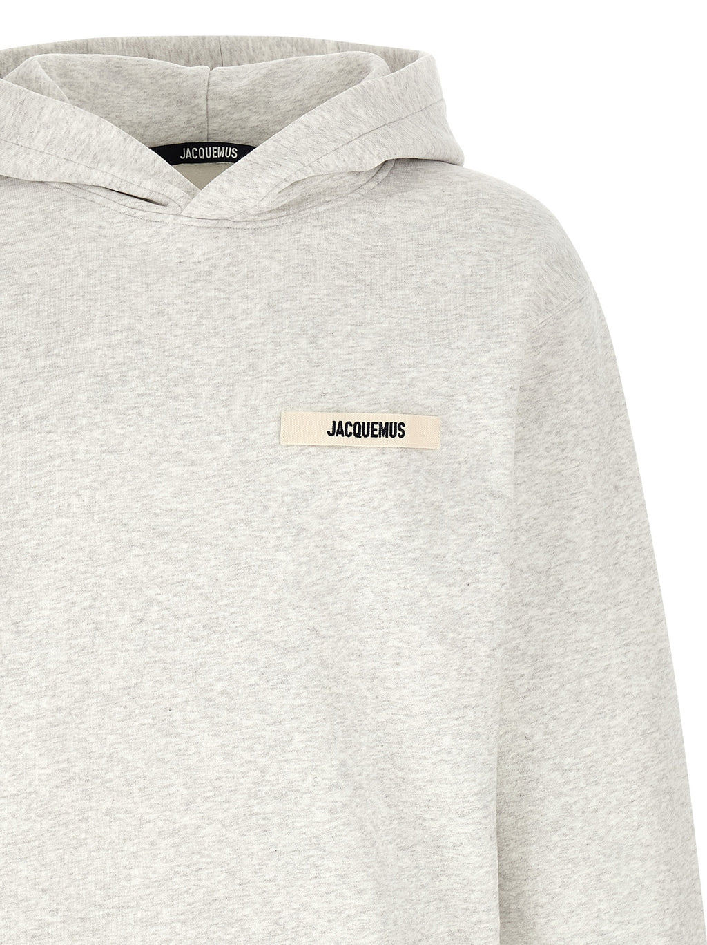 Mélange Gray Cotton Hoodie