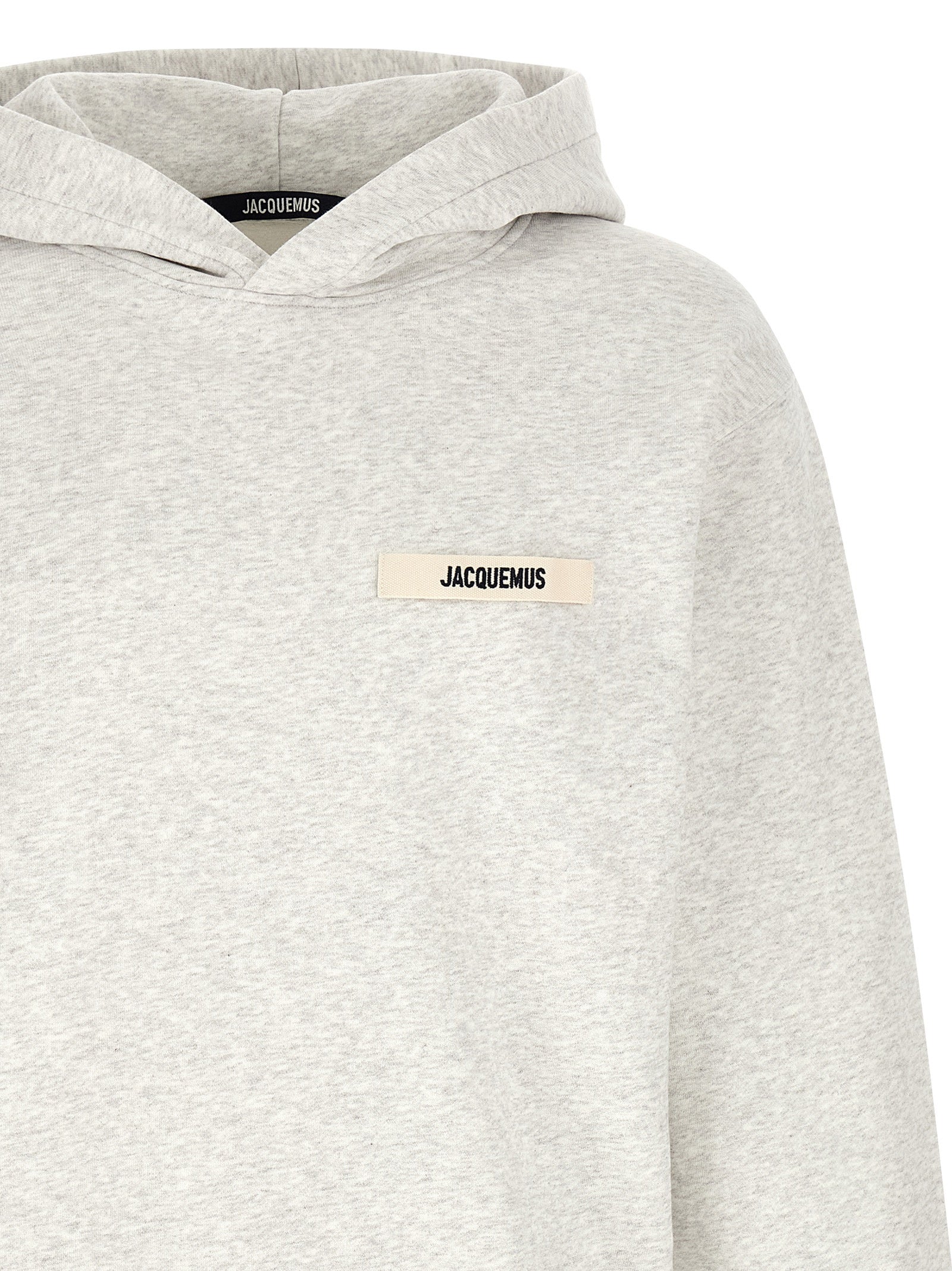Mélange Gray Cotton Hoodie