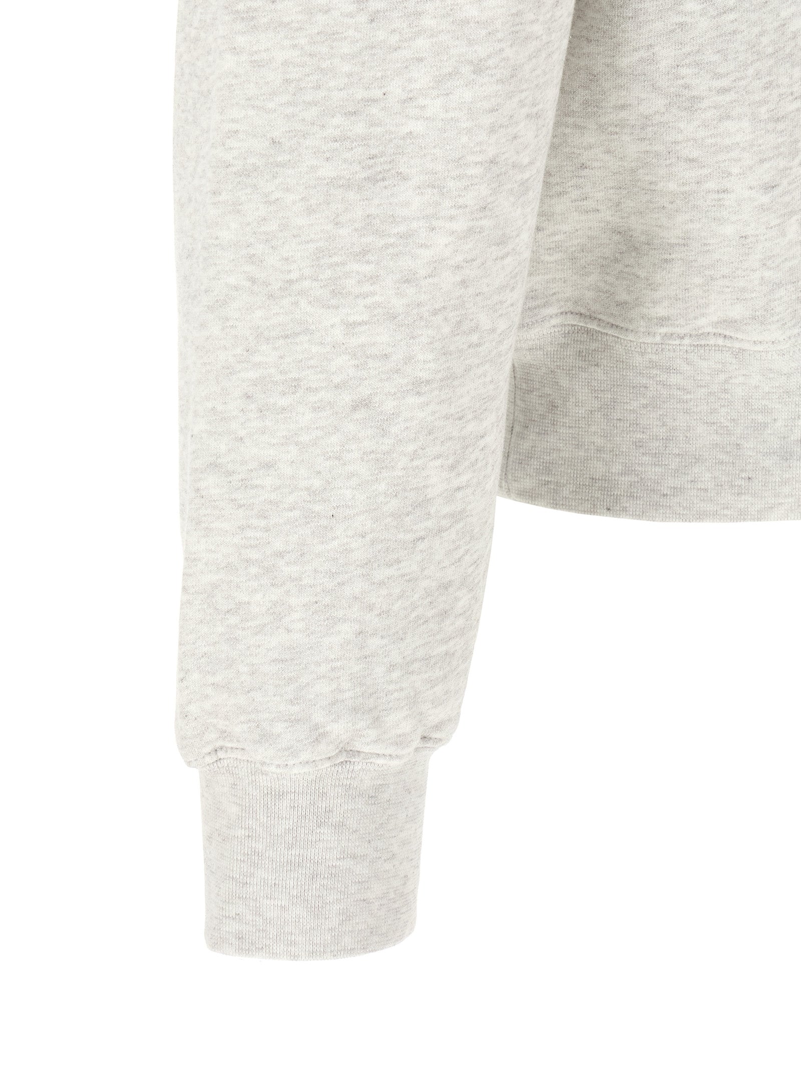 Mélange Gray Cotton Hoodie