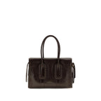 Brown Calfskin Shoulder Bag