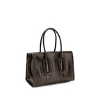 Brown Calfskin Shoulder Bag