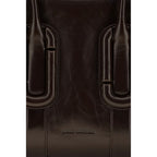 Brown Calfskin Shoulder Bag
