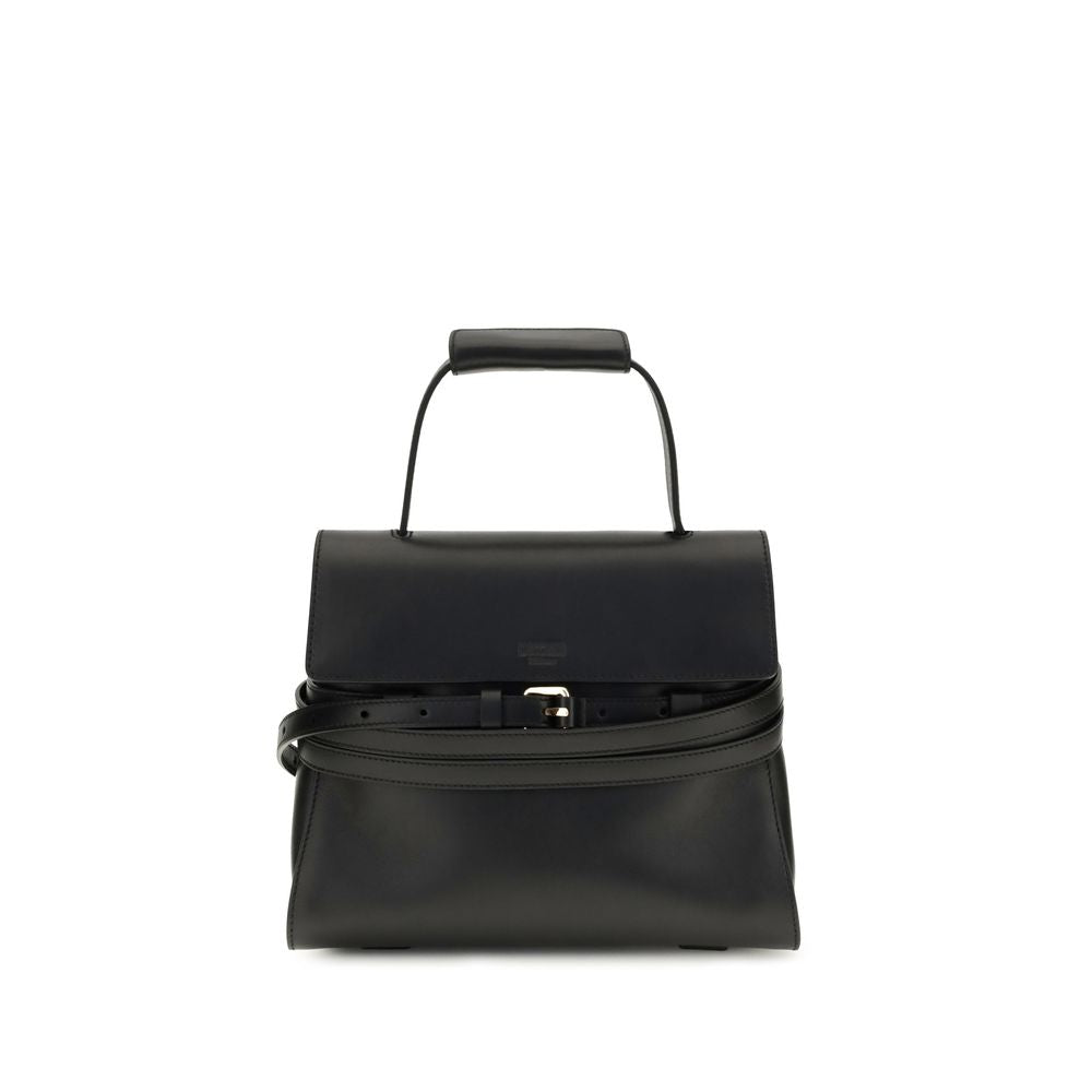 Calfskin Buckle Shoulder Bag