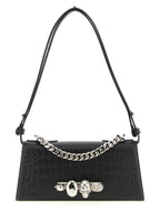 Mini Crocodile‑Effect Calfskin Shoulder Bag