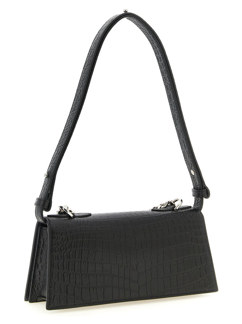 Mini Crocodile‑Effect Calfskin Shoulder Bag