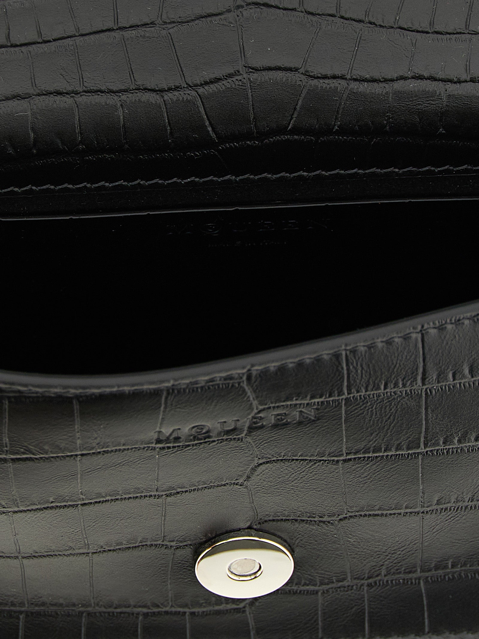 Mini Crocodile‑Effect Calfskin Shoulder Bag