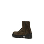 Waxed Suede Calf Leather Combat Strike Boots
