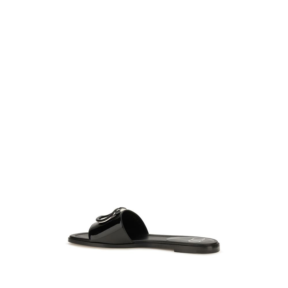 Calfskin Patent Leather Slide Sandals