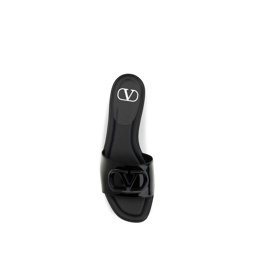 Calfskin Patent Leather Slide Sandals