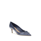 Blue Calfskin High Heel Pumps