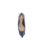 Blue Calfskin High Heel Pumps