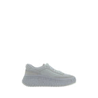 White Calfskin Platform Sneakers