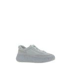 White Calfskin Platform Sneakers