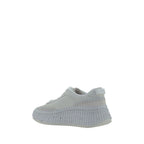 White Calfskin Platform Sneakers