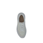 White Calfskin Platform Sneakers