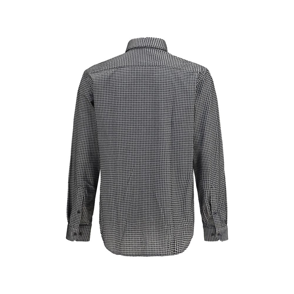 Geometric Flock Cotton Shirt