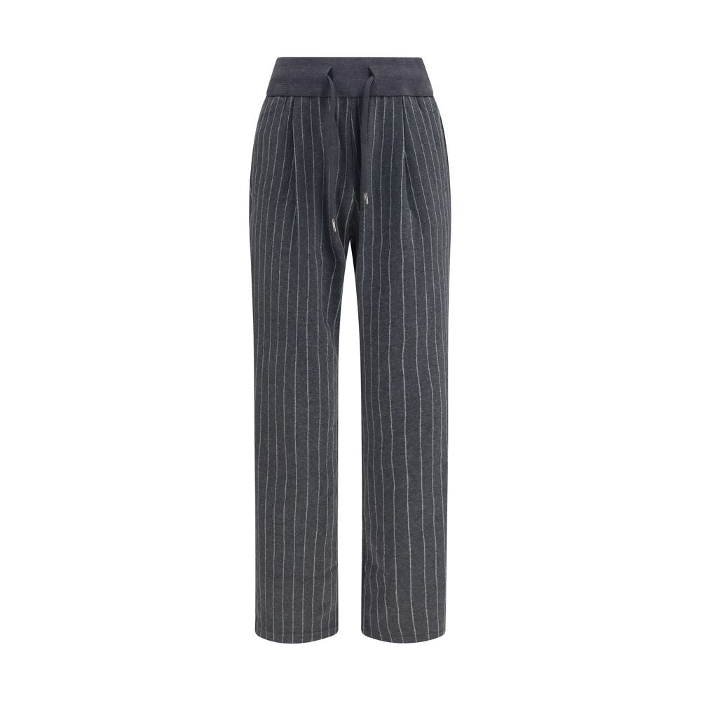 Pinstripe Drawstring Trousers