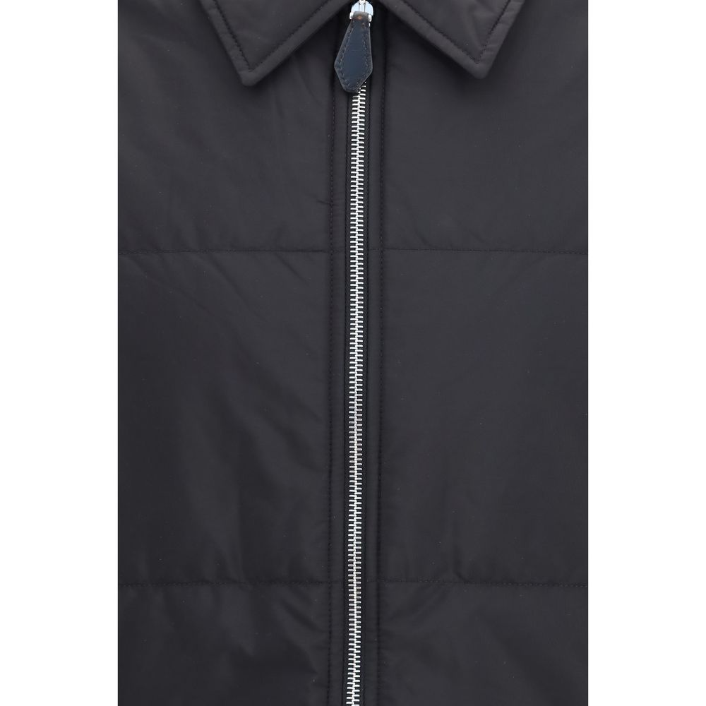 Full-Length Wool Knit Padded Jacket