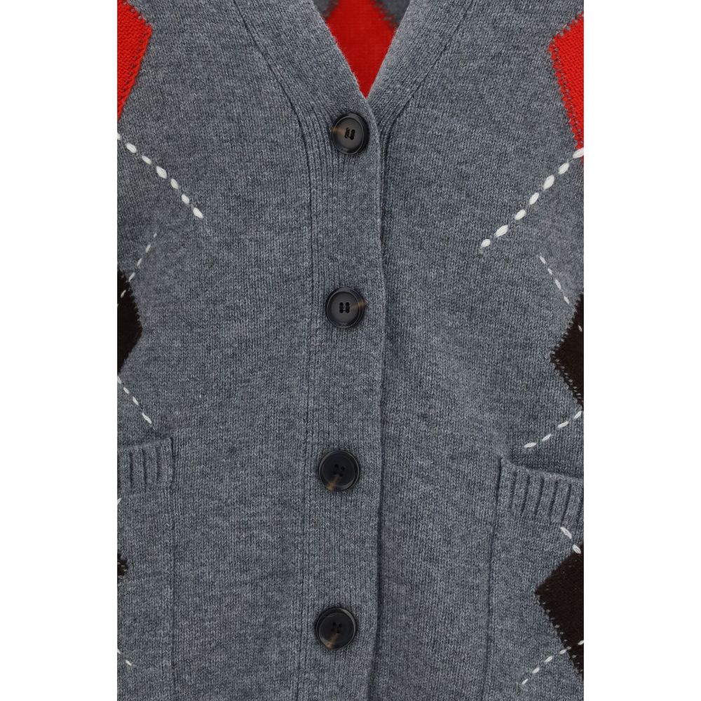 Merino Wool & Cashmere Diamond Cardigan