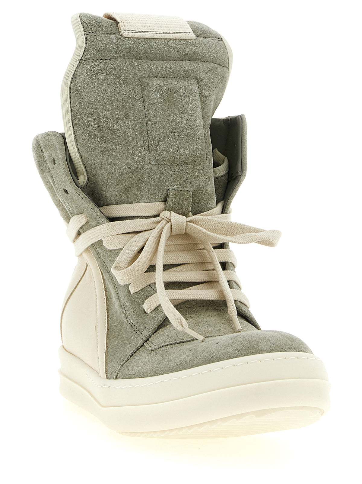 Sage Green Calfskin Geobasket Sneakers