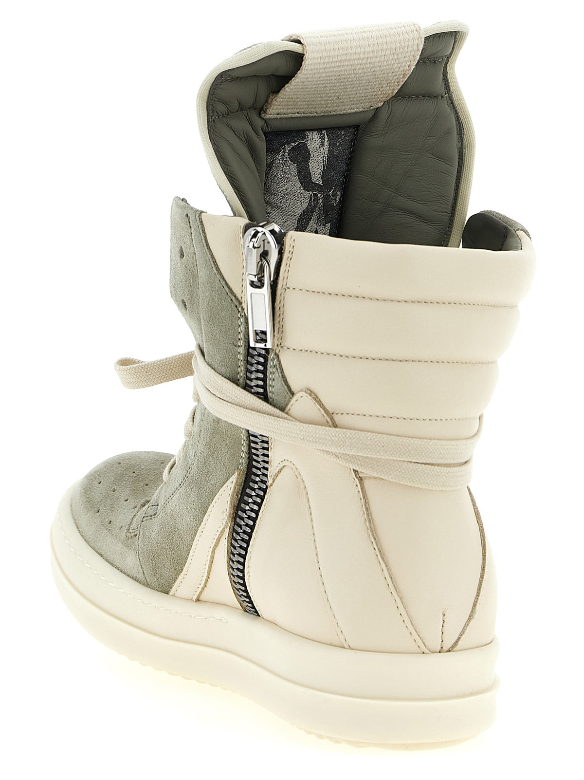 Sage Green Calfskin Geobasket Sneakers