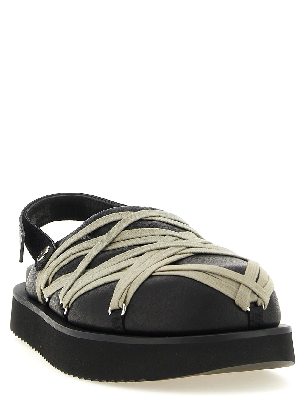 Ram Leather Padded Megalace Platform Sabot
