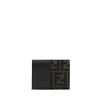 Compact Calf Leather Jacquard Card Holder