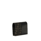 Compact Calf Leather Jacquard Card Holder