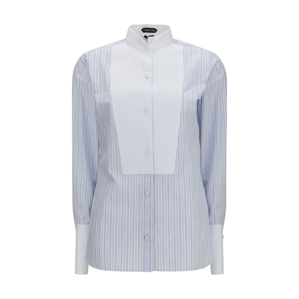 Striped Cotton Shirt with Mother‑of‑Pearl Buttons