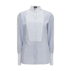 Striped Cotton Shirt with Mother‑of‑Pearl Buttons