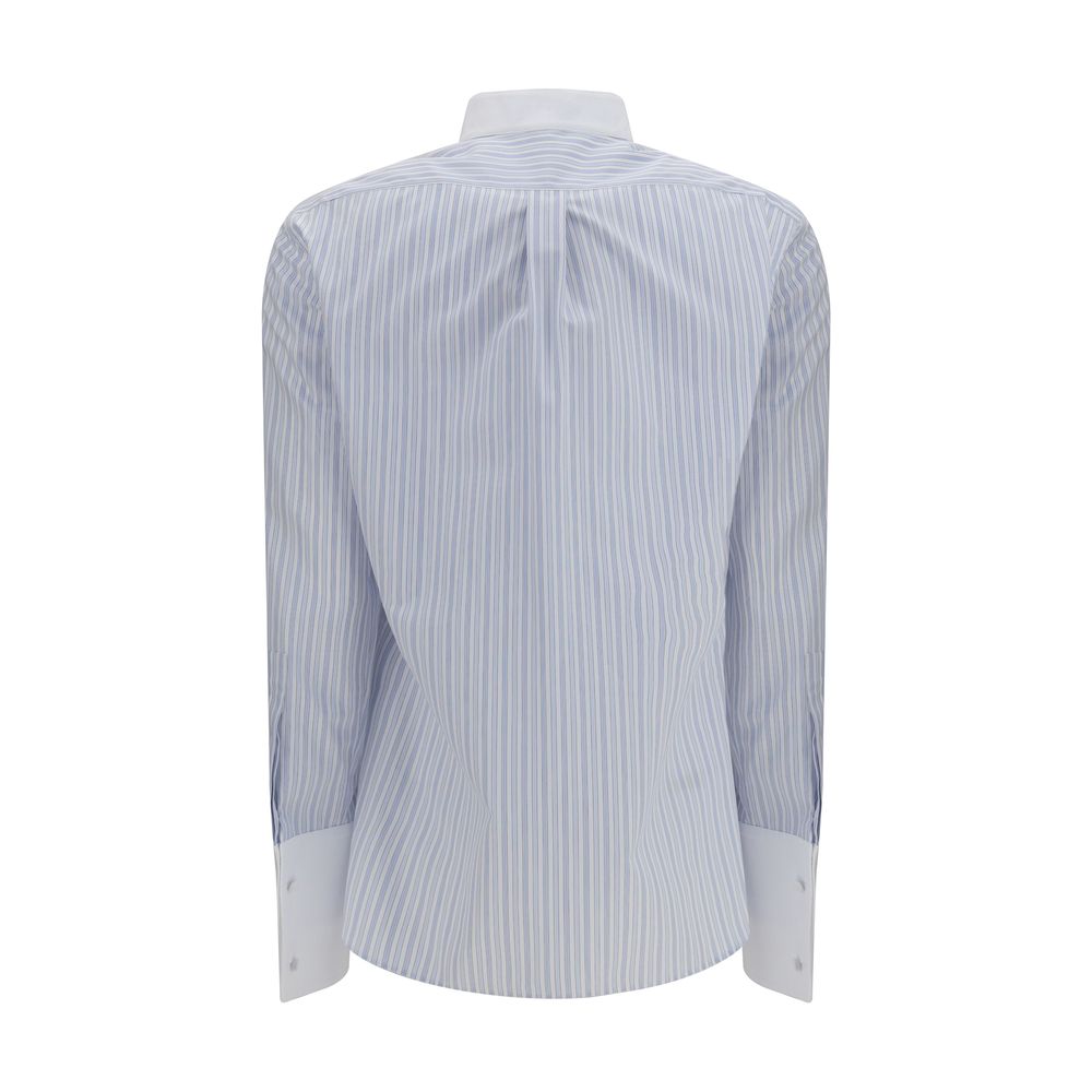 Striped Cotton Shirt with Mother‑of‑Pearl Buttons