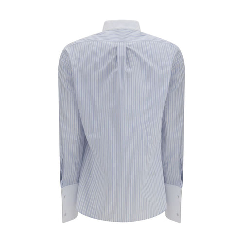 Striped Cotton Shirt with Mother‑of‑Pearl Buttons