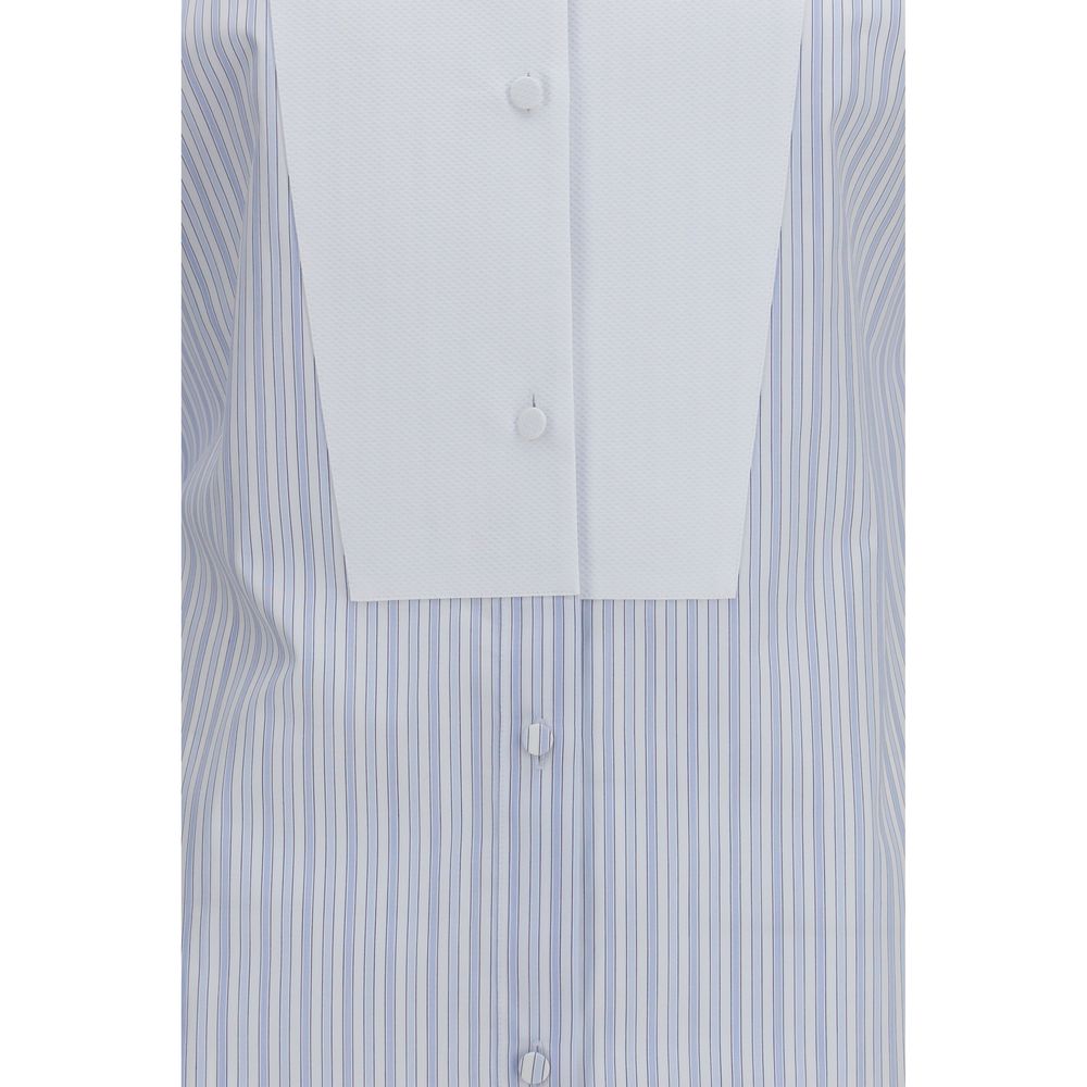 Striped Cotton Shirt with Mother‑of‑Pearl Buttons