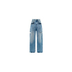 Cut-Out Straight-Leg Jeans