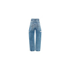 Cut-Out Straight-Leg Jeans