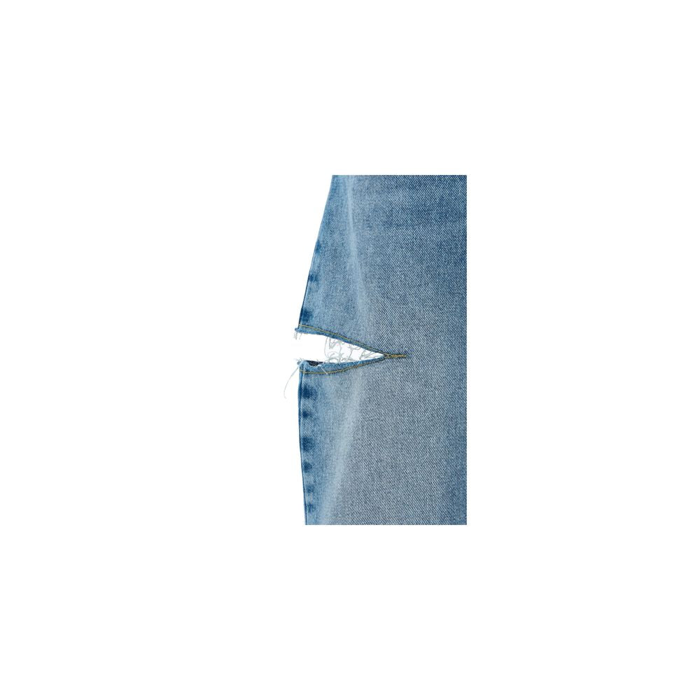 Cut-Out Straight-Leg Jeans