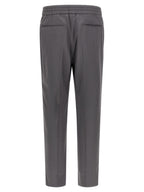 Asolo Gray Wool Straight-Leg Trousers