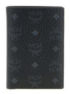 Black Polyurethane Canvas Ottomar Passport Holder