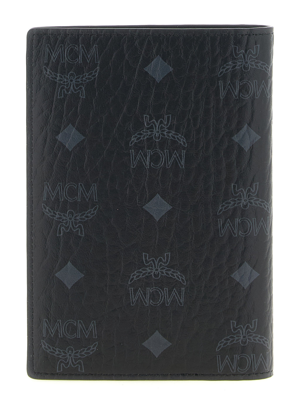 Black Polyurethane Canvas Ottomar Passport Holder